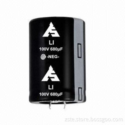 Snap-in Aluminum Electrolytic Capacitor, LI, 100V, 680uf, for Switching Power/Inverter Smoothing